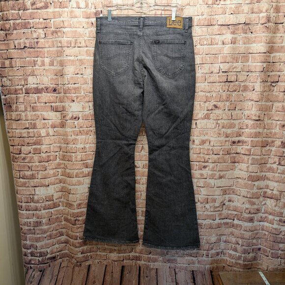 Lee Mid Rise Flare Legendary Style Jeans GRAY Size 14 Med - Picture 7 of 12